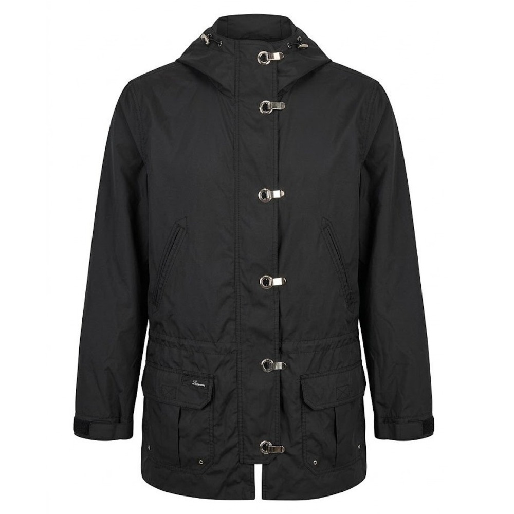 Ralph Lauren Black Hooded Jacket Medium Lobster Claw Clasp Parka - CJ